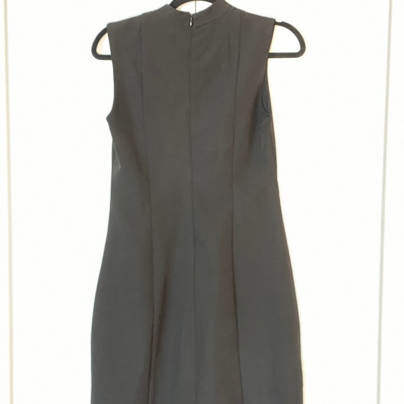 Black Sleeveless Midi Dress with Pearl Detail - Picture 3 of 4